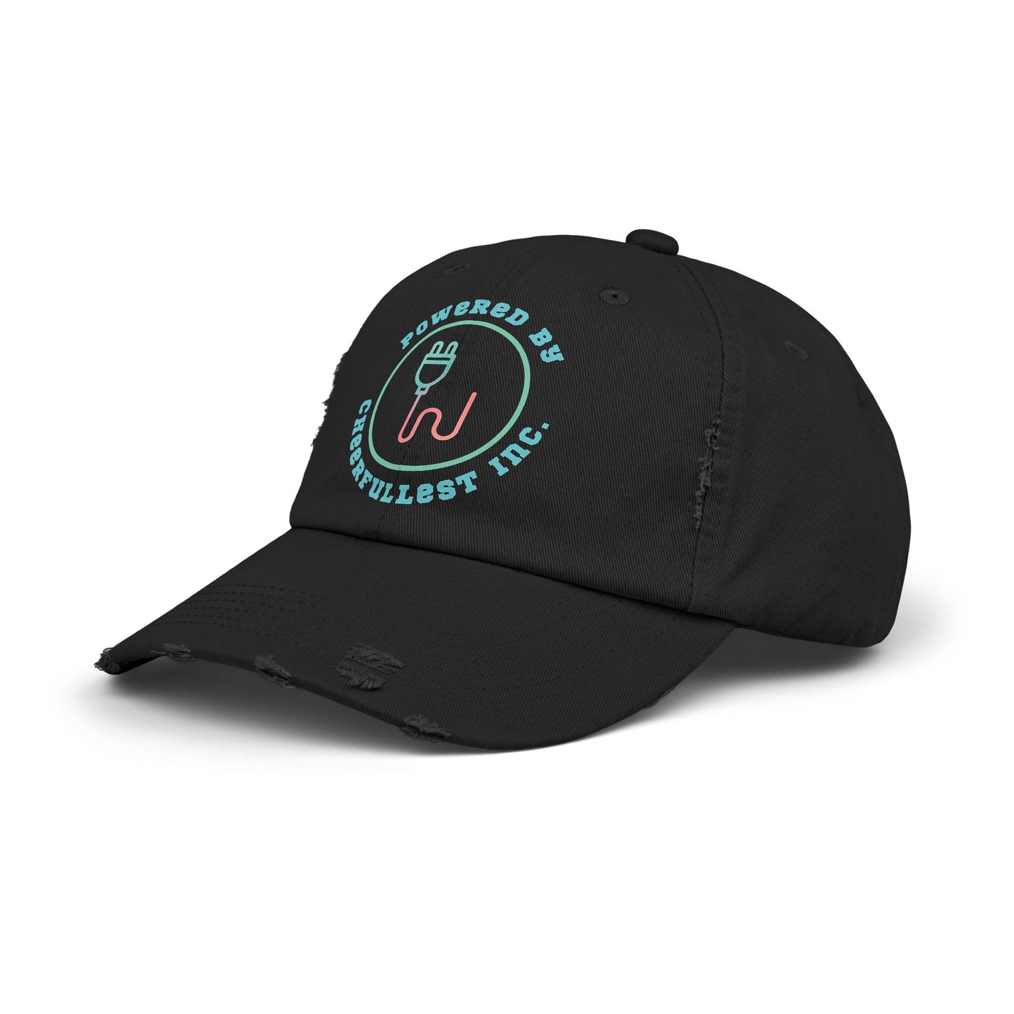 Powered By Cheerfullest - Unisex Distressed Cap