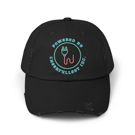 Powered By Cheerfullest - Unisex Distressed Cap